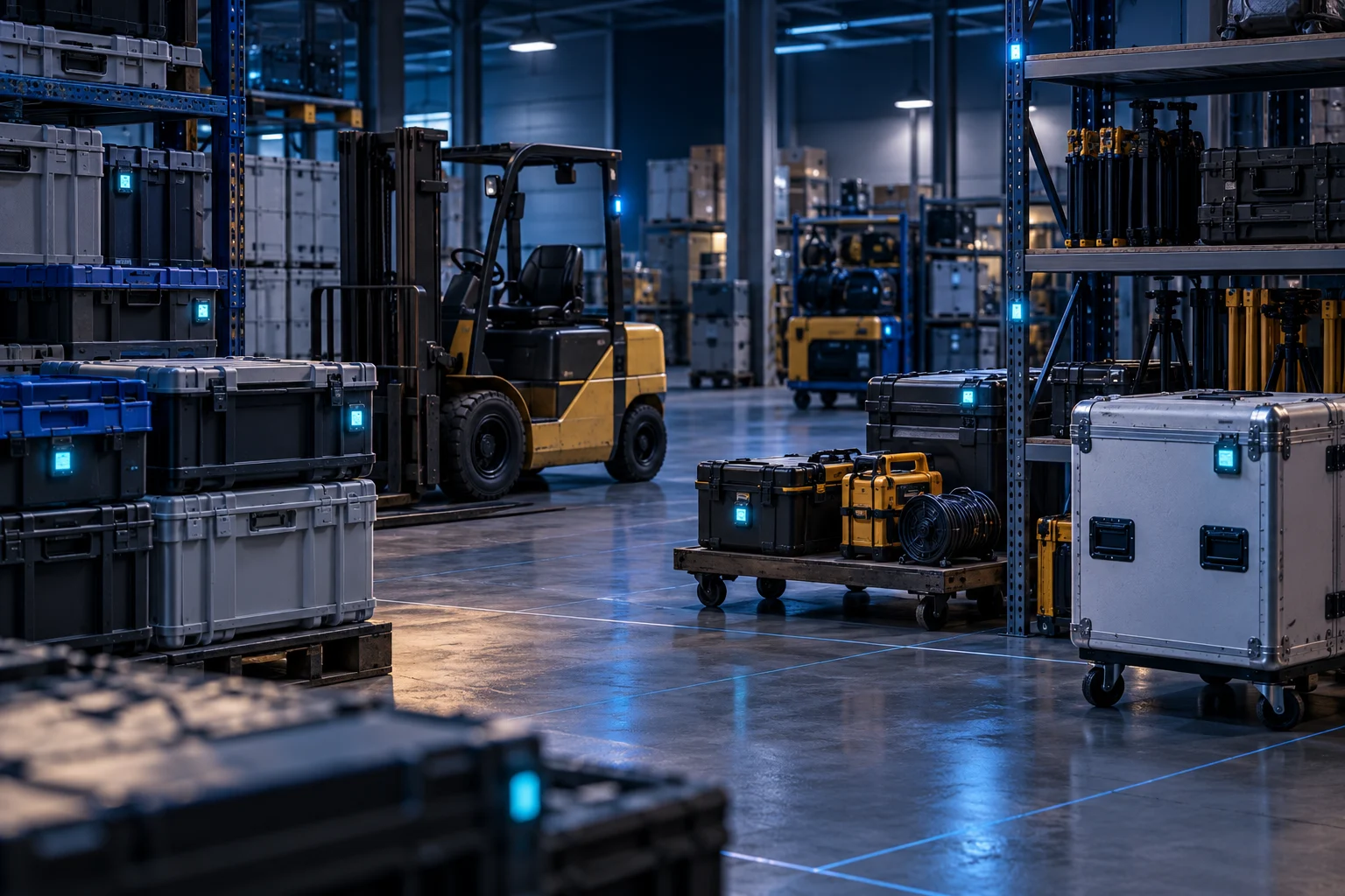 Equipos industriales identificados y ubicados con XENSOS ASSETS